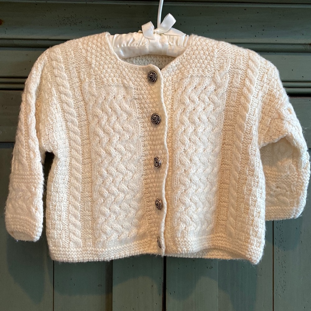 Carraig Donn | Kids M | Cream wool cardigan